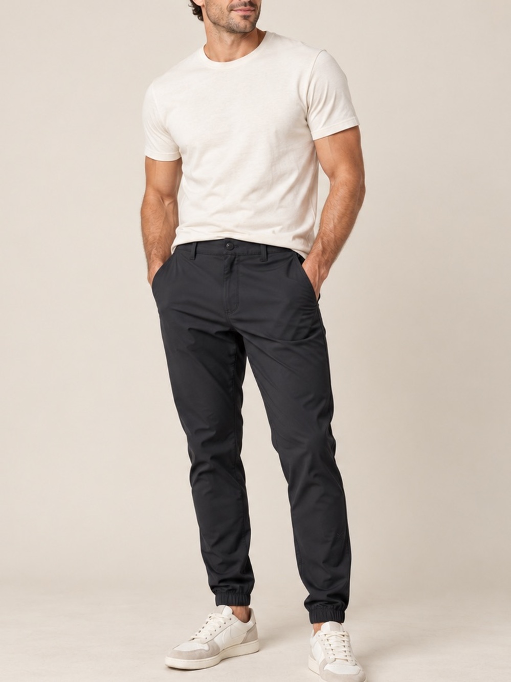CUTS AO Jogger Pants Men’s L Black Performance Stretch Slim Tapered